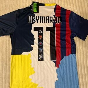 Neymar Jr. Soccer Jersey with Multicolor Panel Design